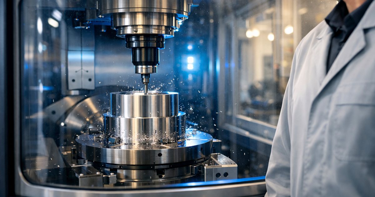 Modernes CNC-Bearbeitungszentrum mit transparenter Maschinenschutzscheibe – Fachportal Maschinenschutzscheiben